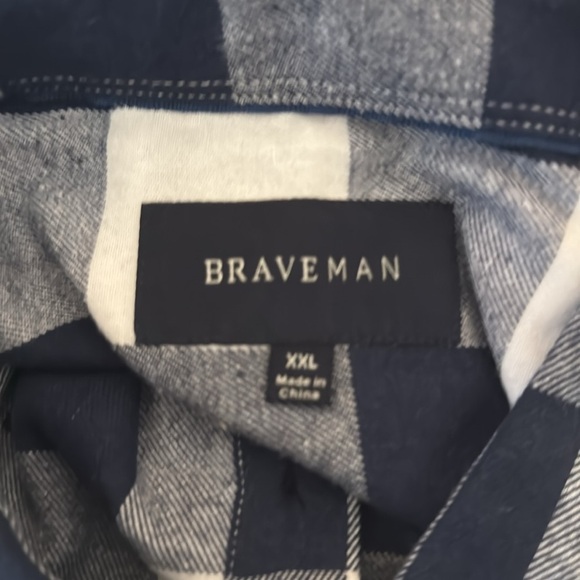 BRAVEMAN CLASSIC BUTTON DOWN FLANNEL SHIRT - Picture 5 of 7